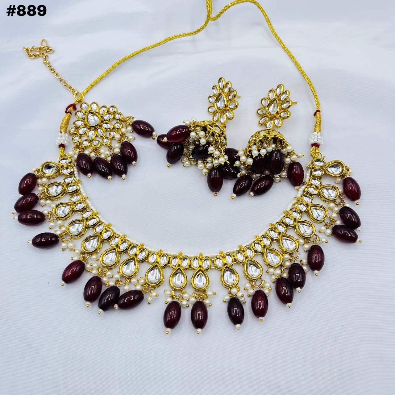 Gold Finish Kundan Set