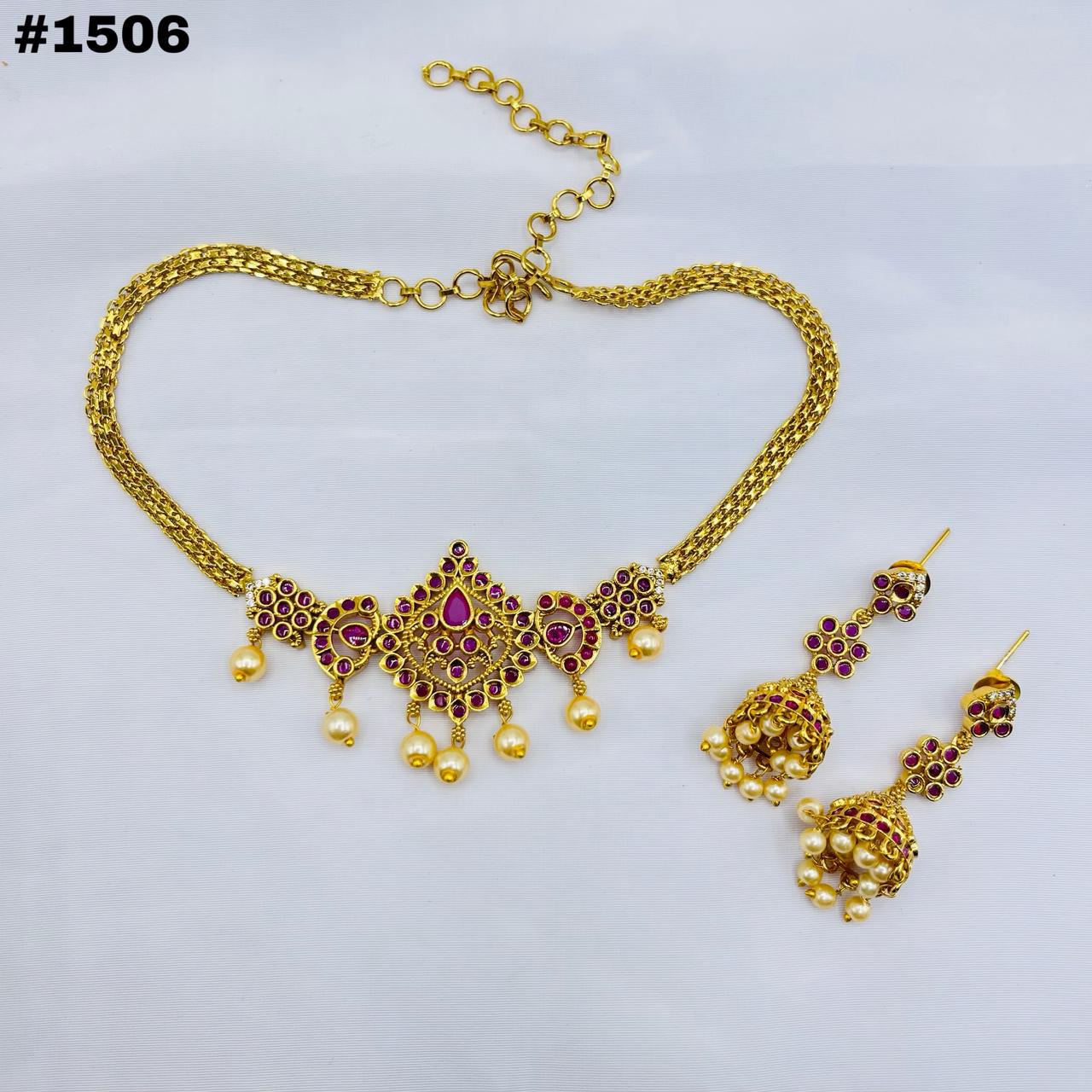 South Indian Gold Finish Set