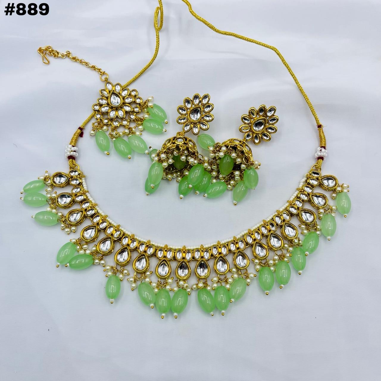 Gold Finish Kundan set