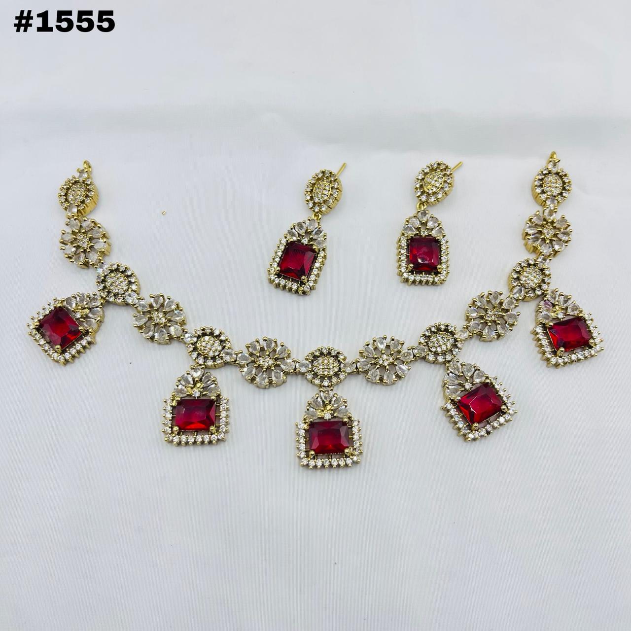 American Diamond Set with Gold finish 